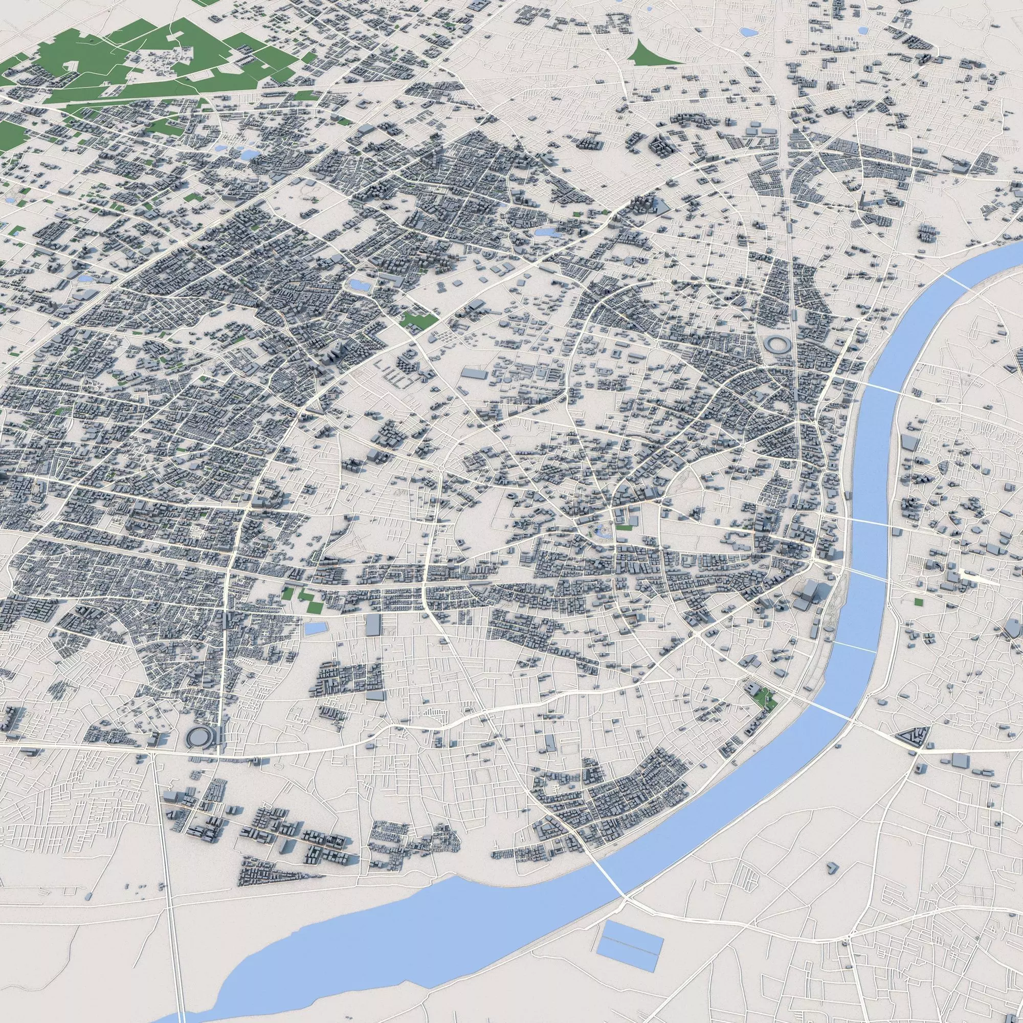 Ahmedabad City India 3D model_0
