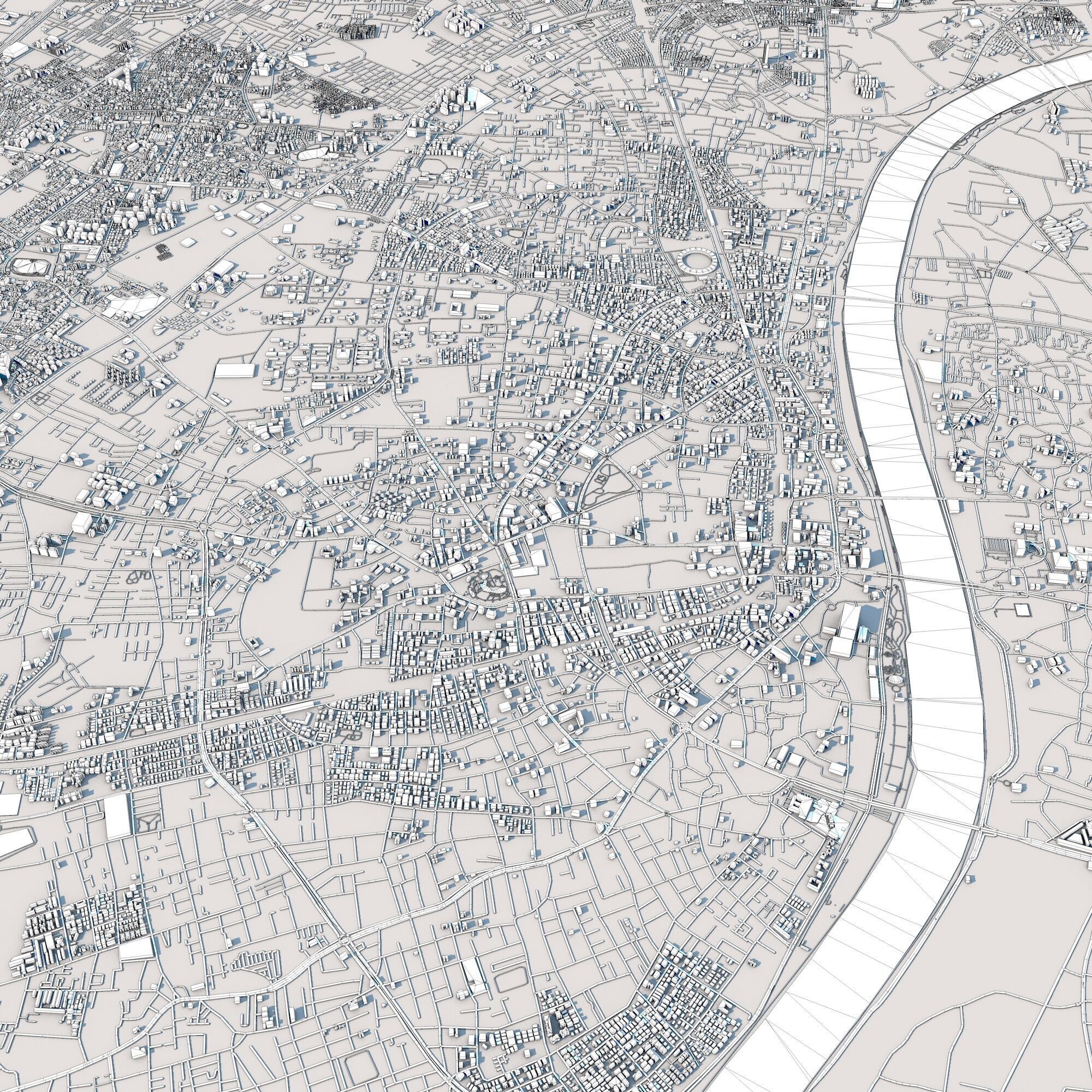 Ahmedabad City India 3D model_8