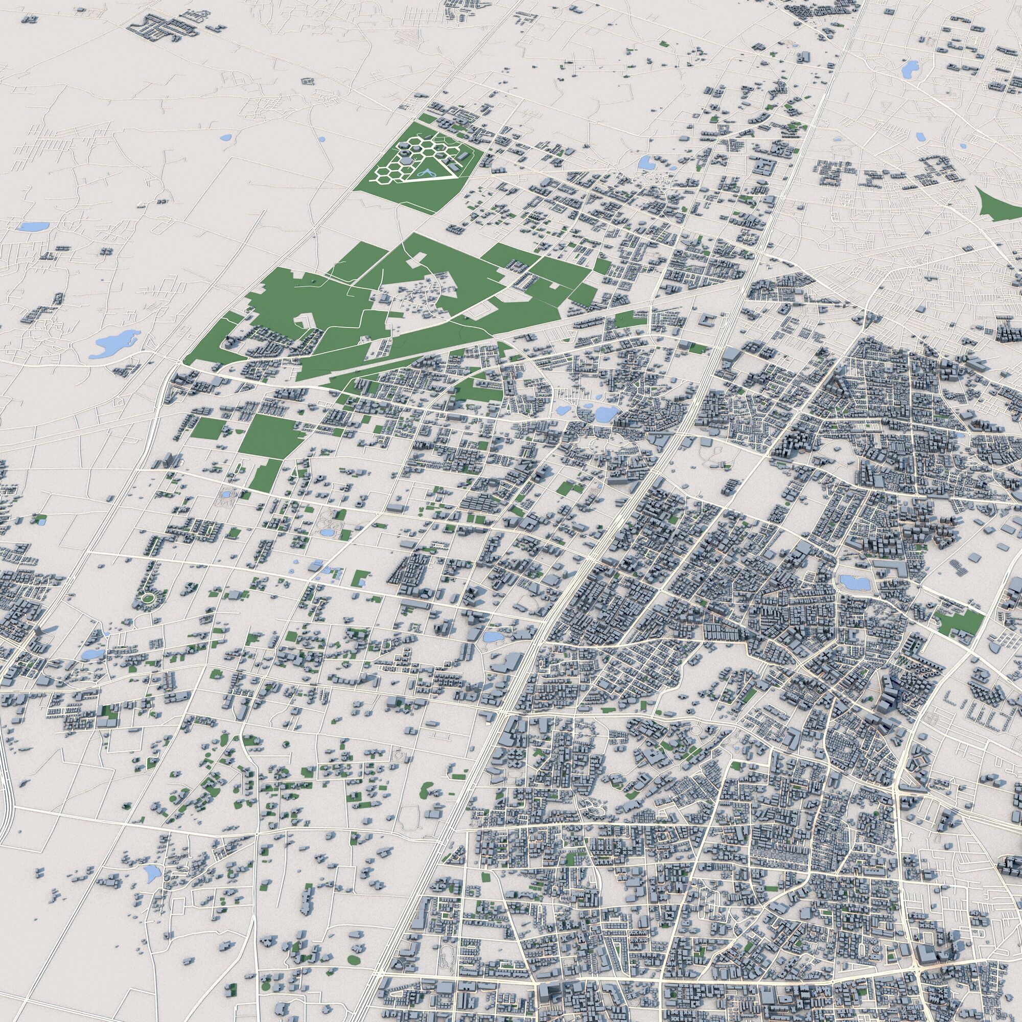 Ahmedabad City India 3D model_5