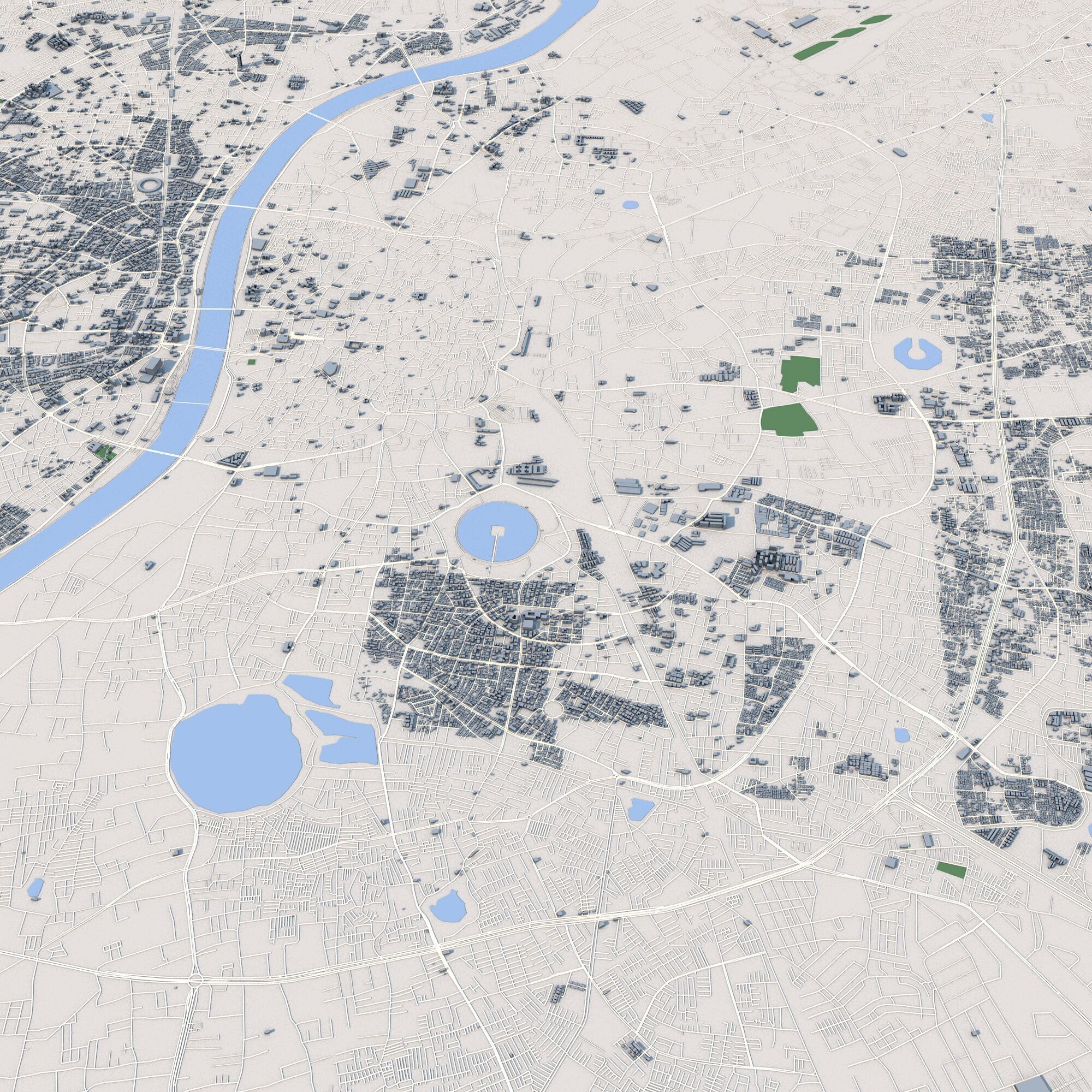 Ahmedabad City India 3D model_4