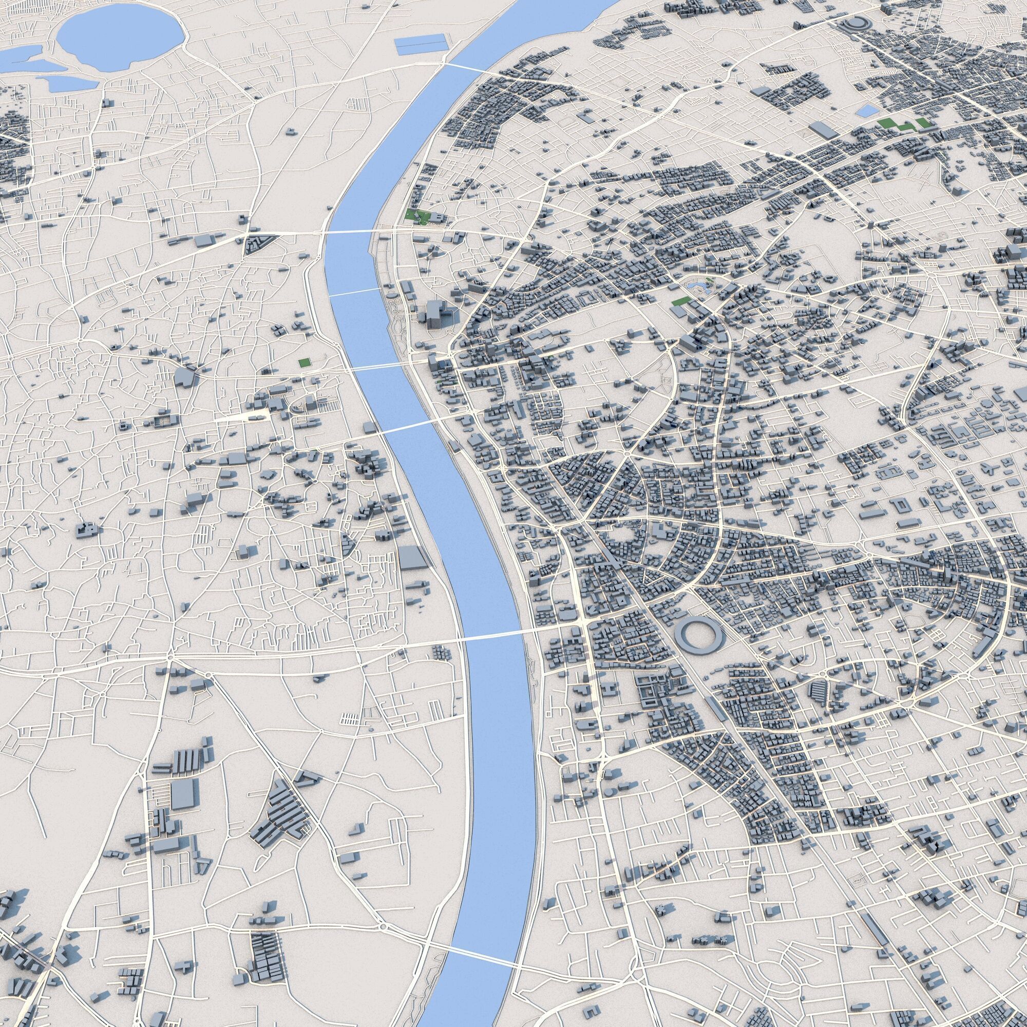 Ahmedabad City India 3D model_7