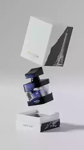 Perfume bottel with backround