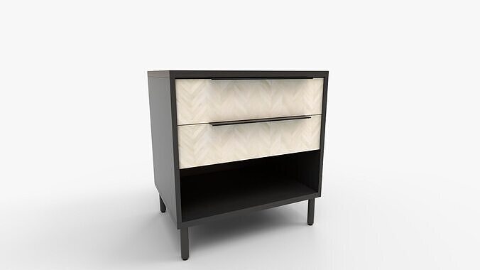 EMA BONE INLAY NIGHTSTAND 3D model