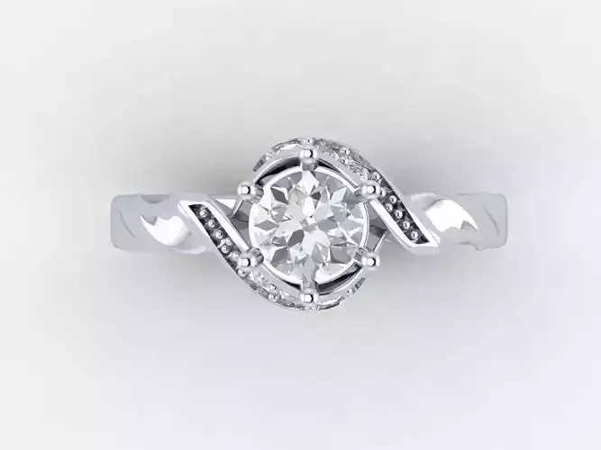Elegant White Gold Engagement Ring