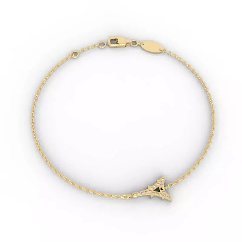 Diamond Eiffel Tower Charm Bracelet 3D print model
