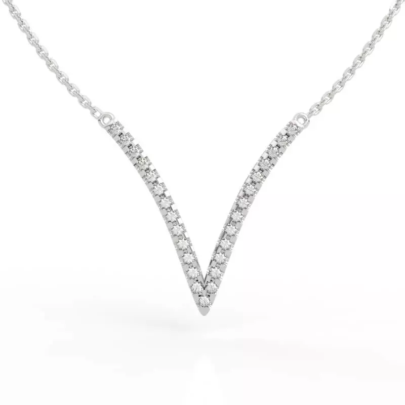 Diamond V Necklace Pendant 3D print model