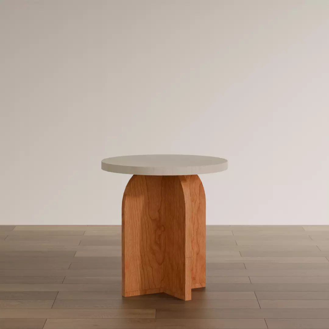 Modern Round Side Table Low-poly 3D model