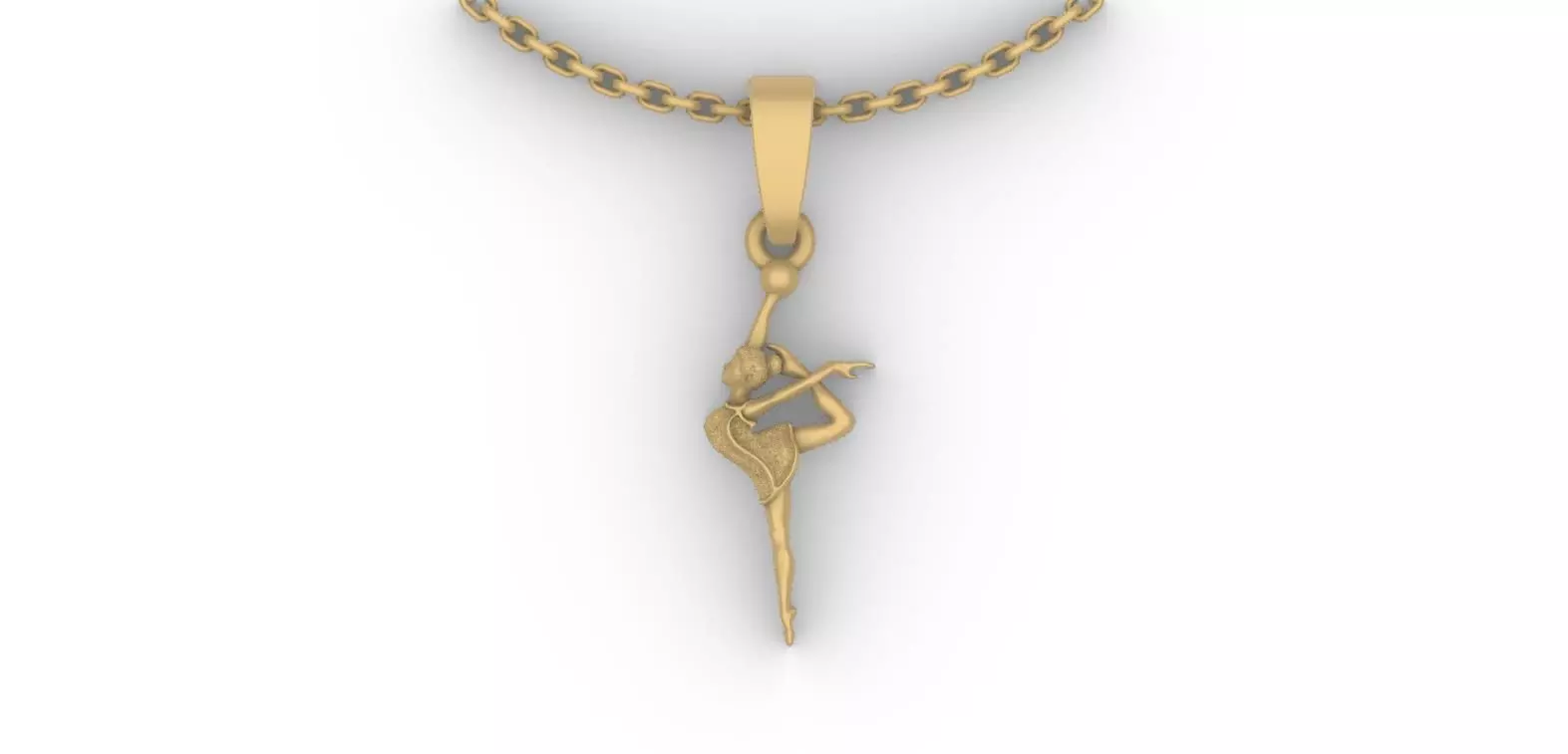 Gymnast pendant 3D print model
