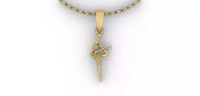 Gymnast pendant 3D print model