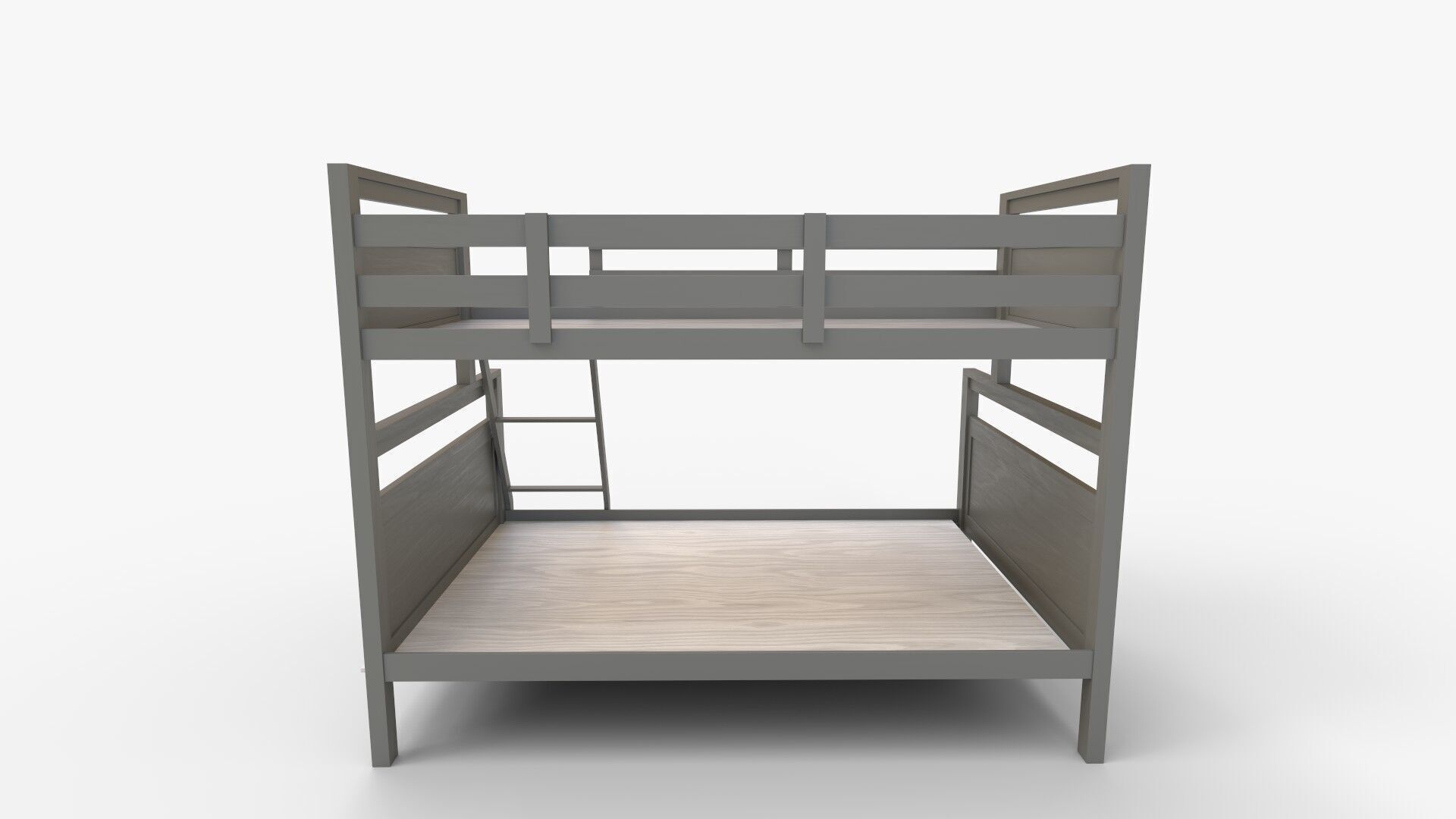 Merax Twin Over Full Bunk Bed with Drawers 3D model_3