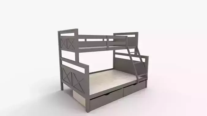 Merax Twin Over Full Bunk Bed with Drawers