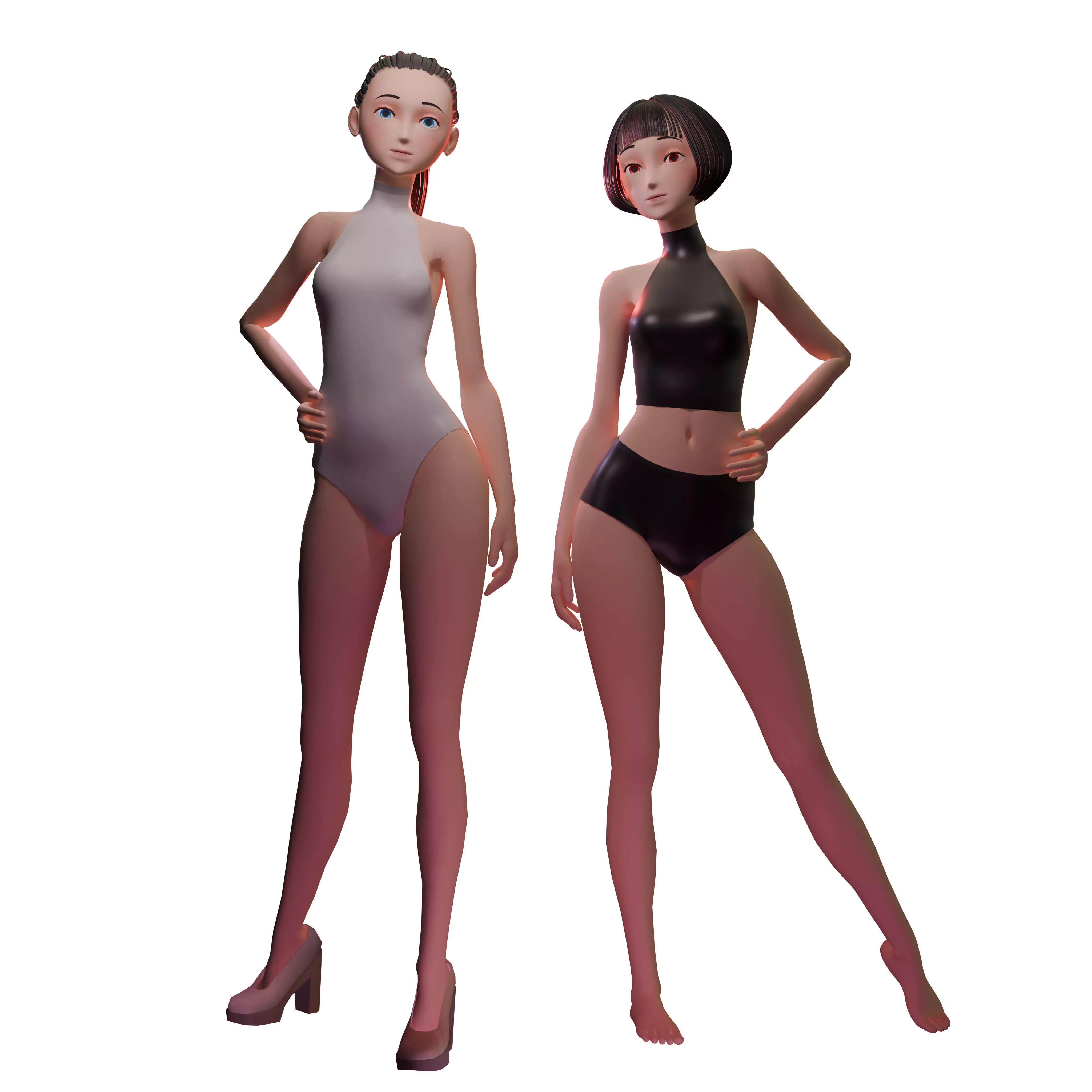 Stylized Girl Basemesh  3D Model Collection_0
