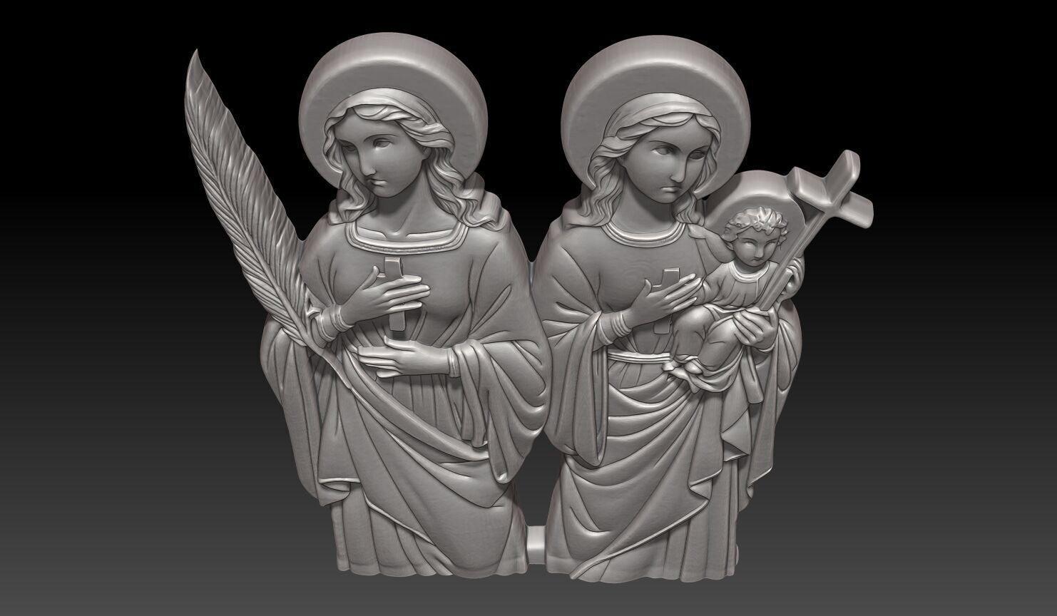 Saints Perpetua and Felicity - 250428 3D print model_3