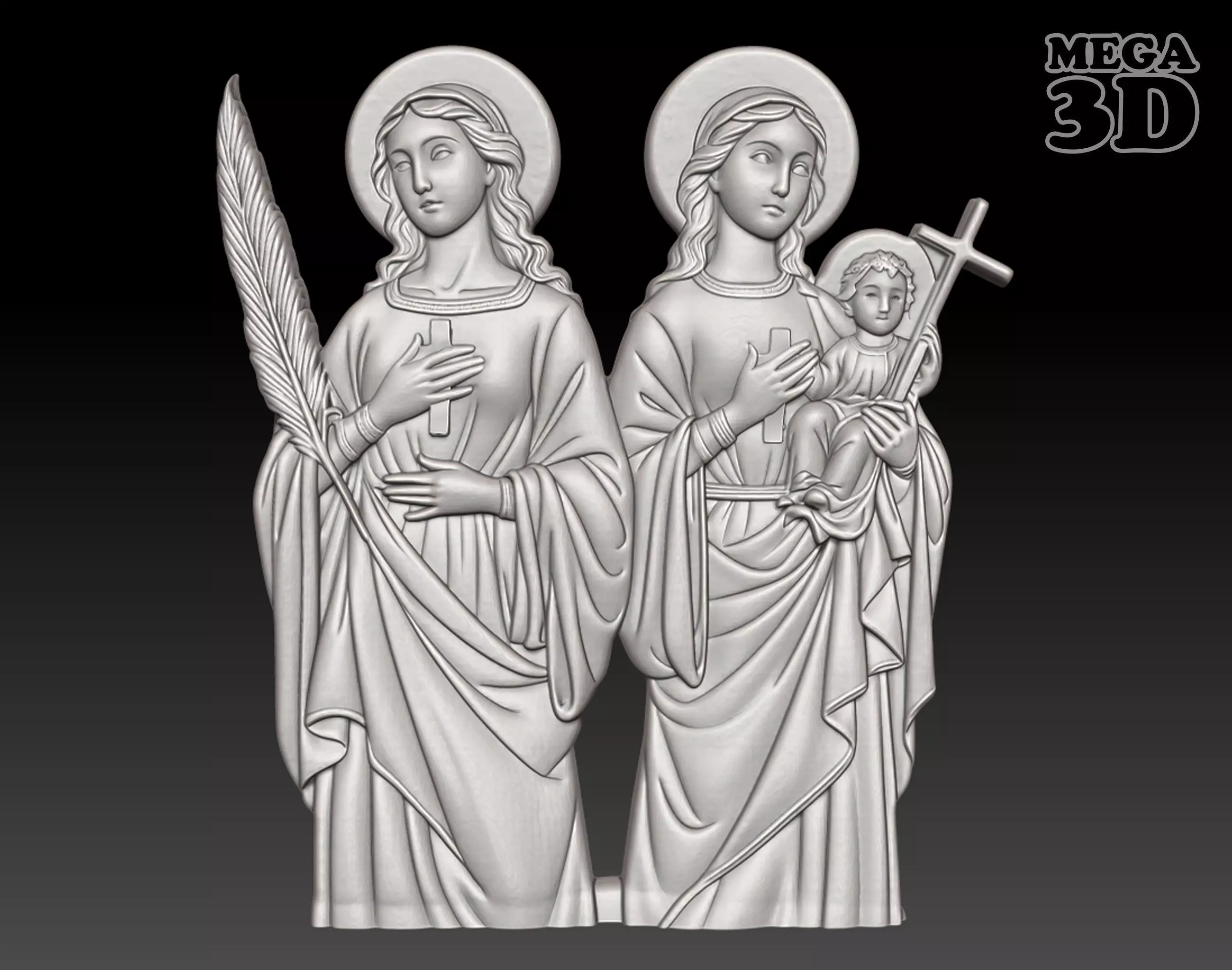Saints Perpetua and Felicity - 250428 3D print model_0