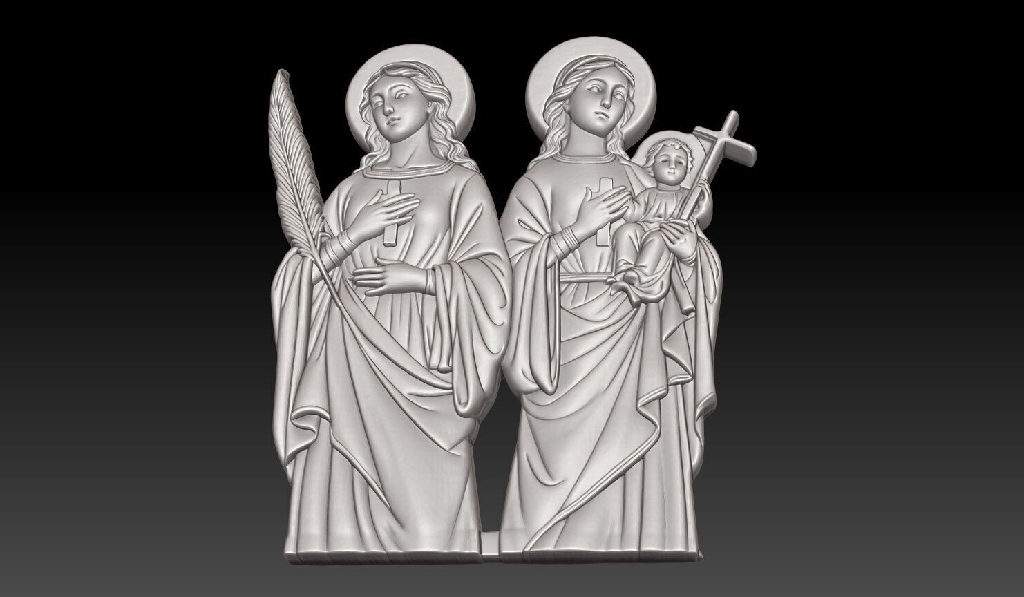 Saints Perpetua and Felicity - 250428 3D print model_4