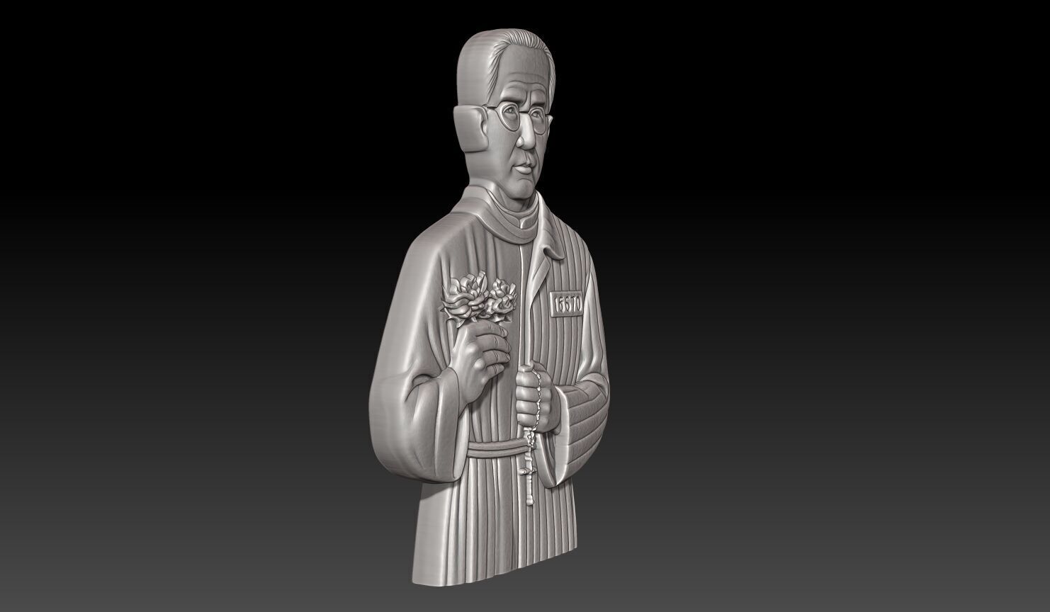 Saint Maximilian Kolbe - 250428 3D print model_2