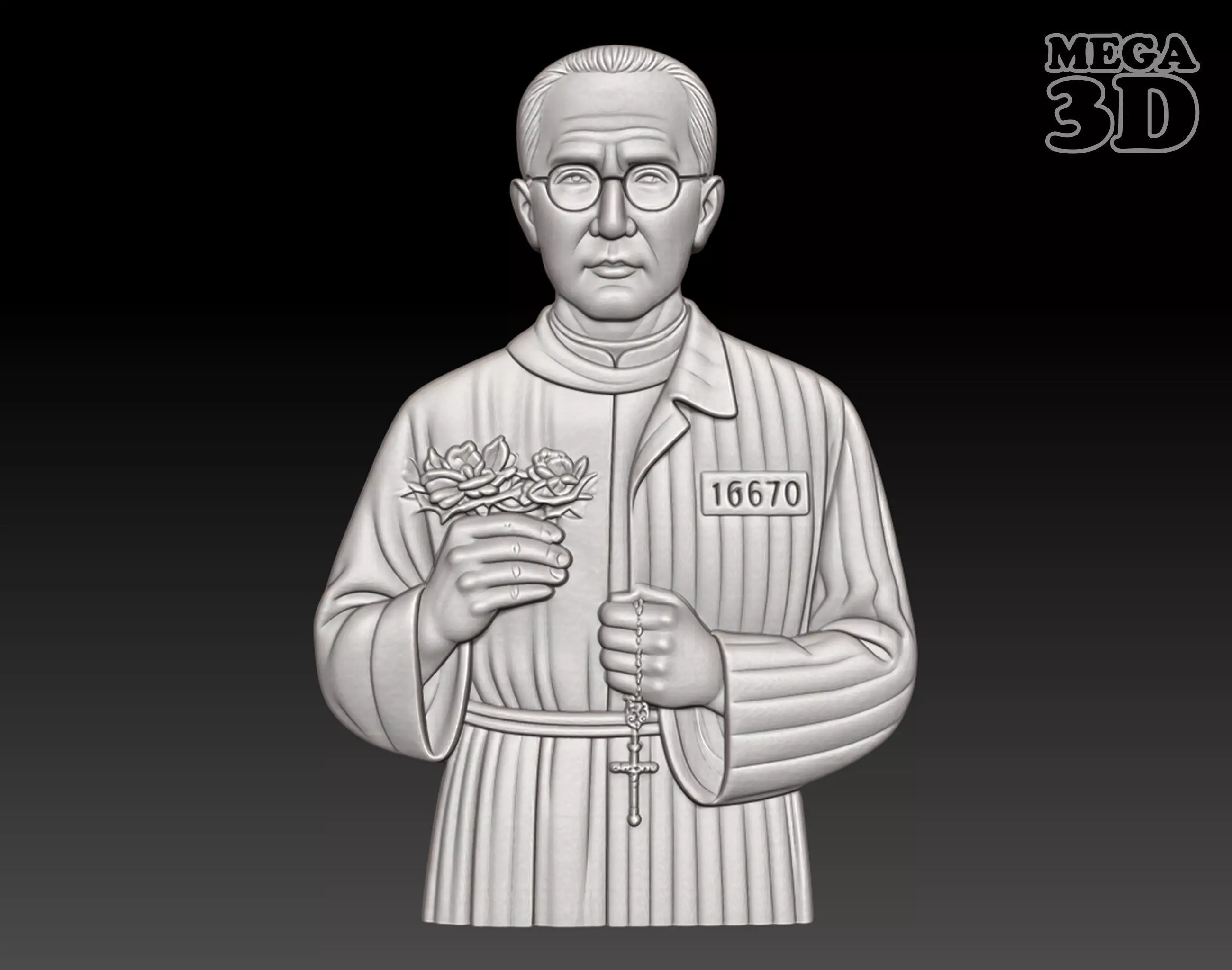 Saint Maximilian Kolbe - 250428 3D print model_0