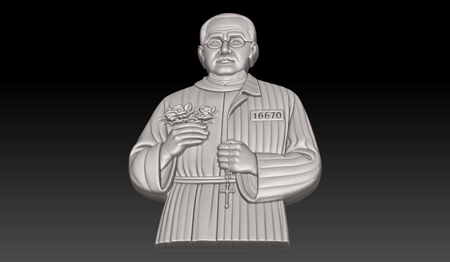 Saint Maximilian Kolbe - 250428 3D print model_4