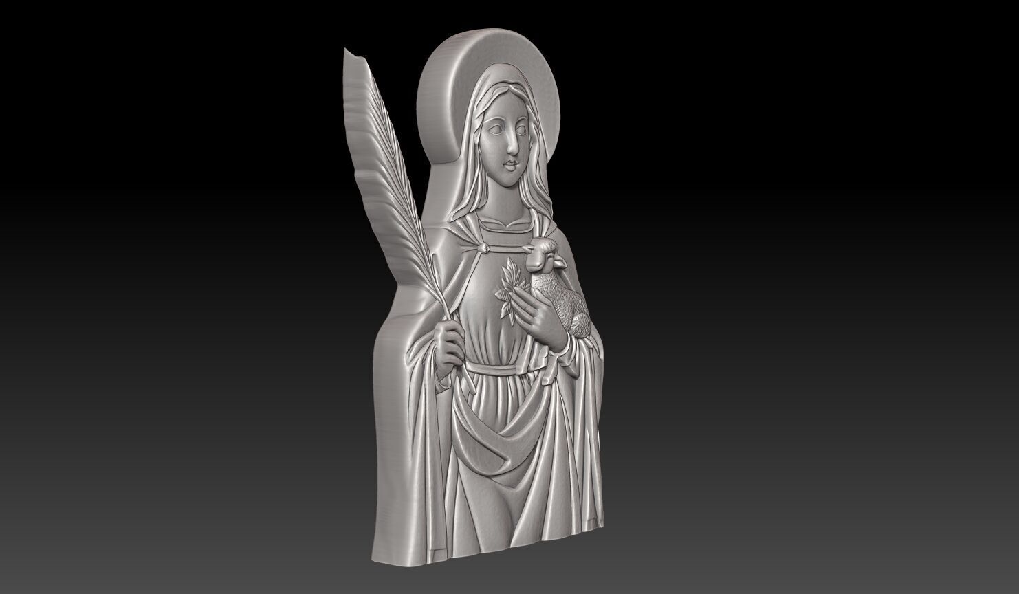 Saint Agnes of Rome - 250428 3D print model_2