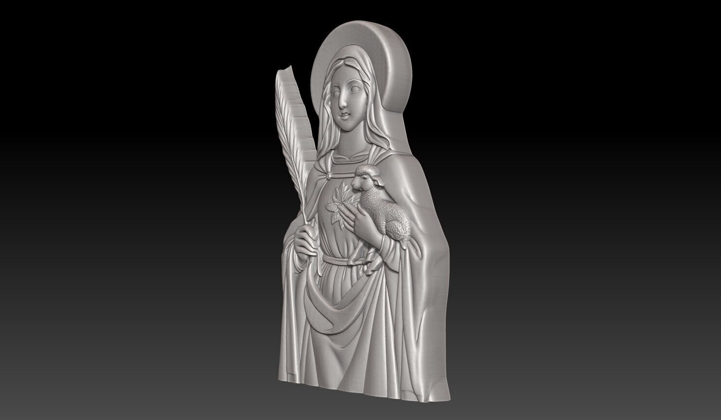 Saint Agnes of Rome - 250428 3D print model_1