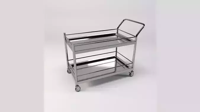 Stainless Steel Serving and Medical Utility Trolley