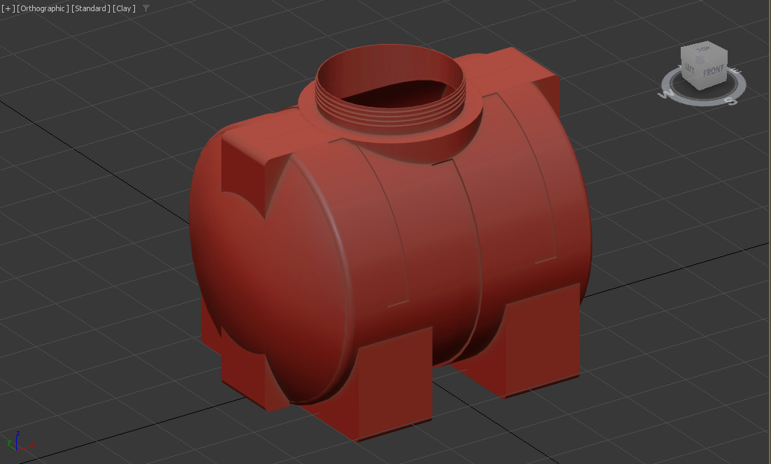 Free 3D Polyethylene water Tank in Multiple Formats Free 3D model_3