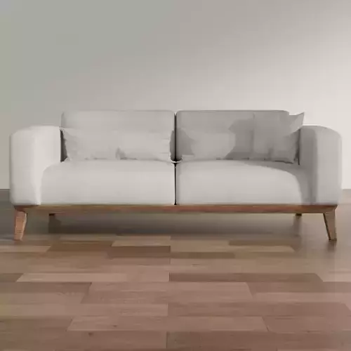 Modern Two-Seater Fabric Sofa