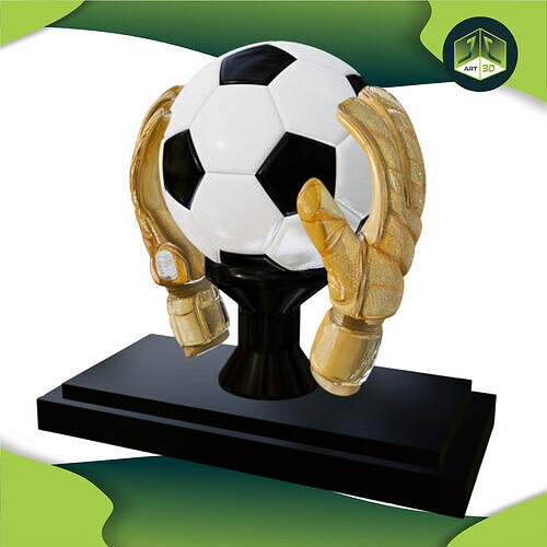 3D Less Leaky Goalkeeper Trophy - PRINT READY