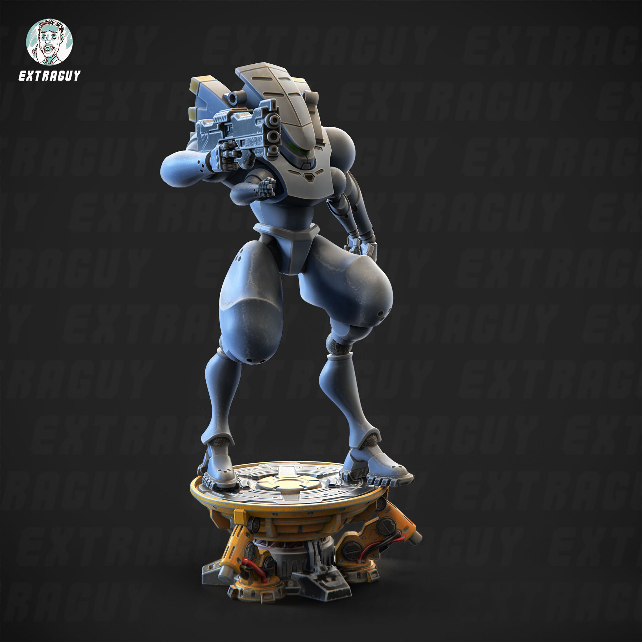 Robot Suit Type 303 Poseable Set 100mm 3D print model_2