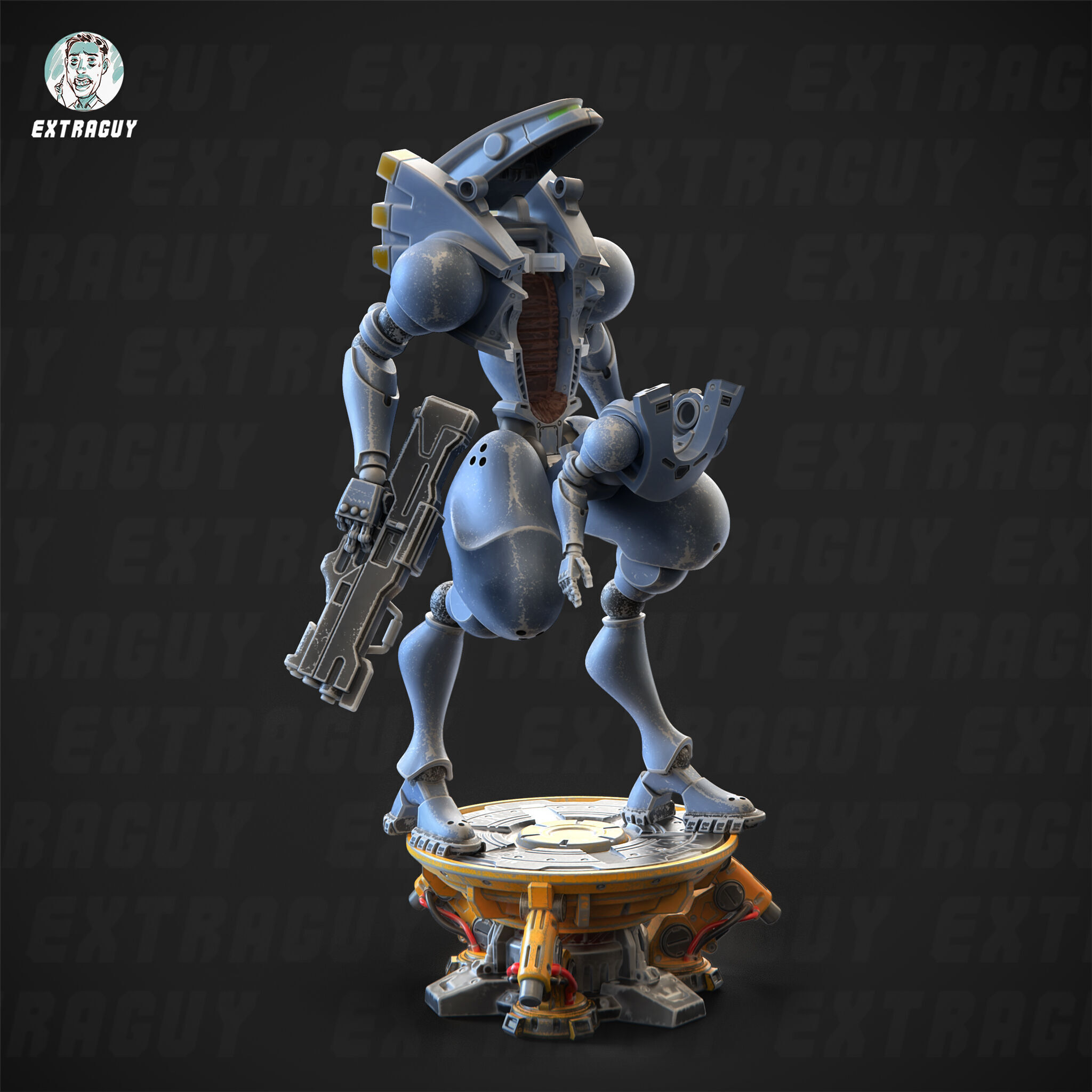 Robot Suit Type 303 Poseable Set 100mm 3D print model_7