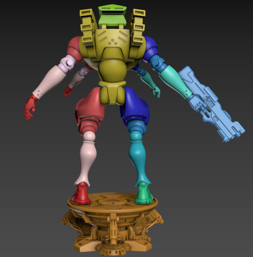 Robot Suit Type 303 Poseable Set 100mm 3D print model_10