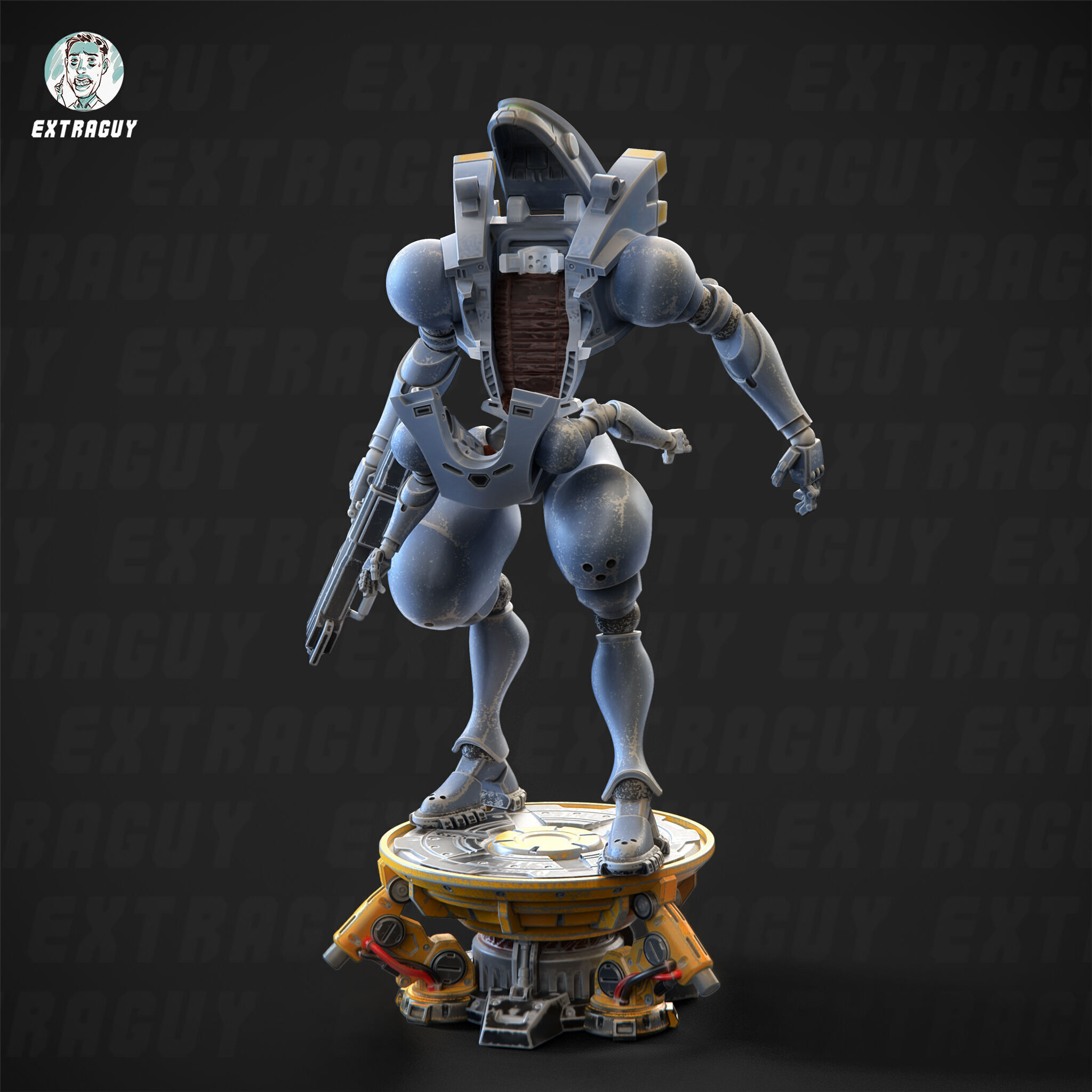 Robot Suit Type 303 Poseable Set 100mm 3D print model_4