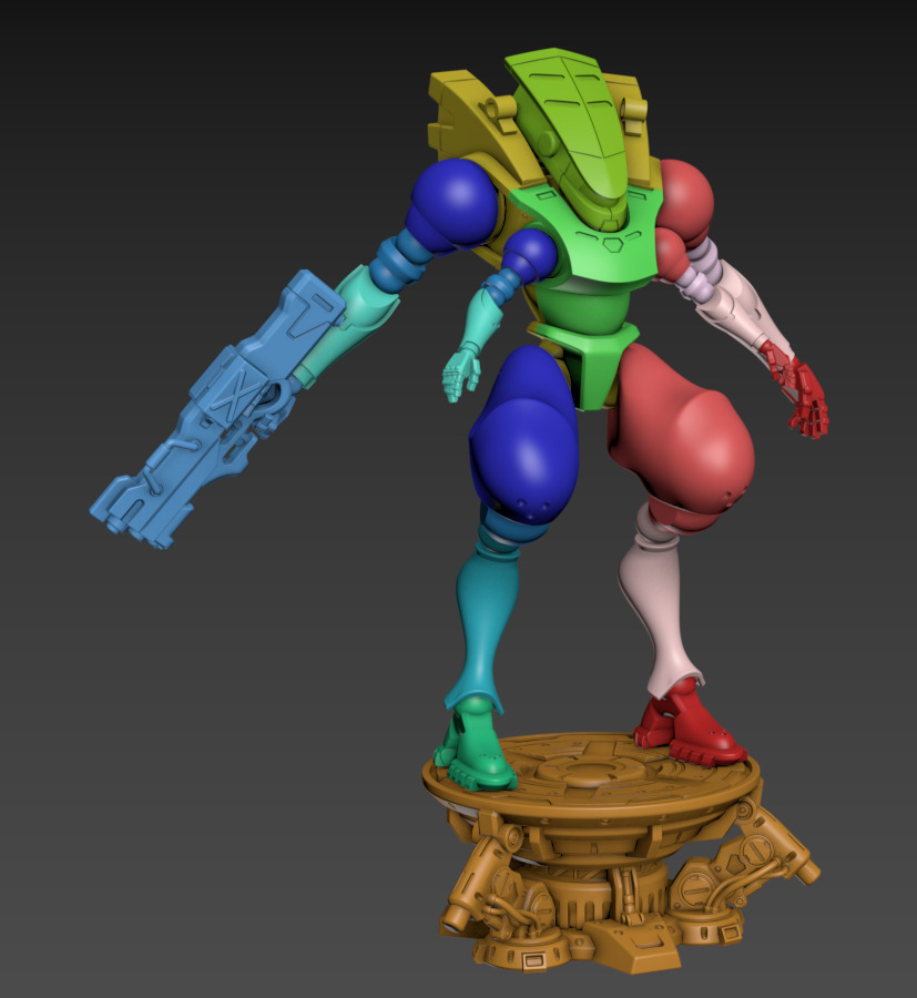 Robot Suit Type 303 Poseable Set 100mm 3D print model_9