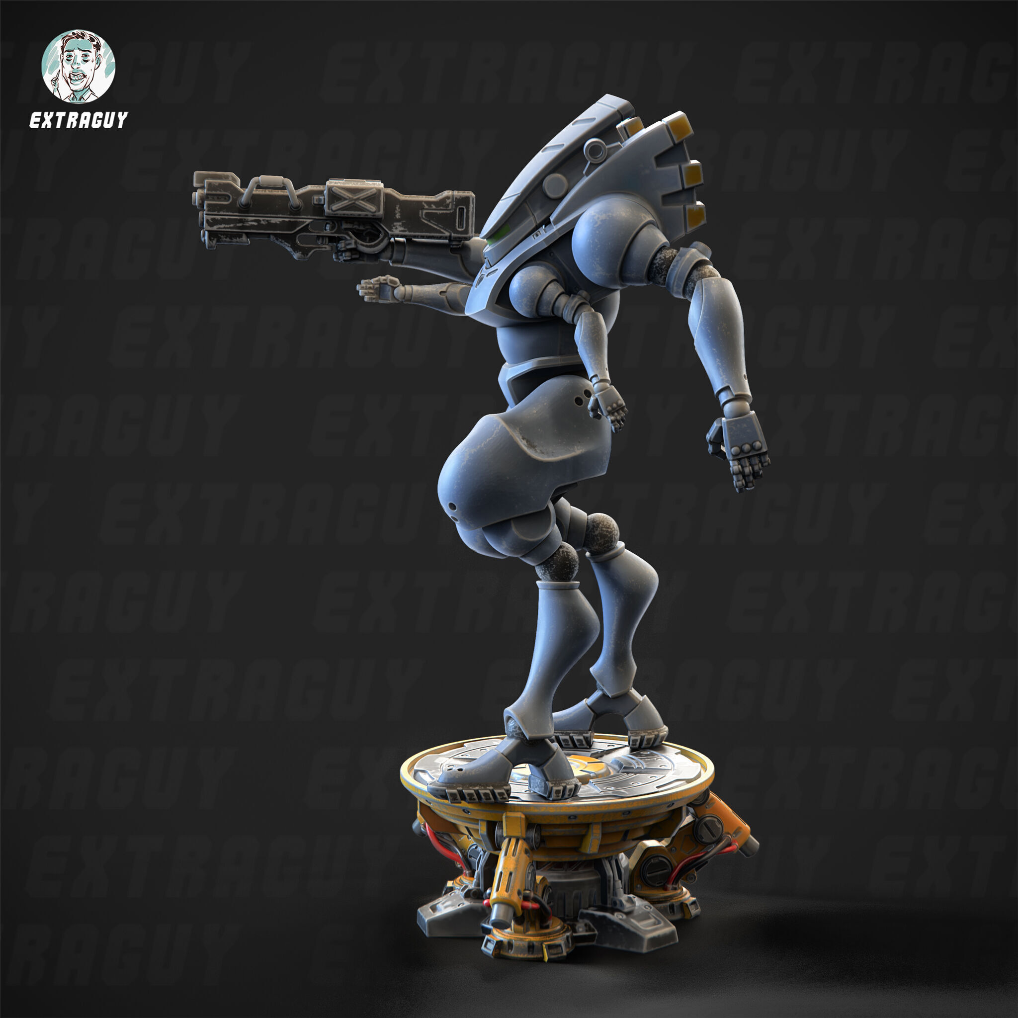 Robot Suit Type 303 Poseable Set 100mm 3D print model_1