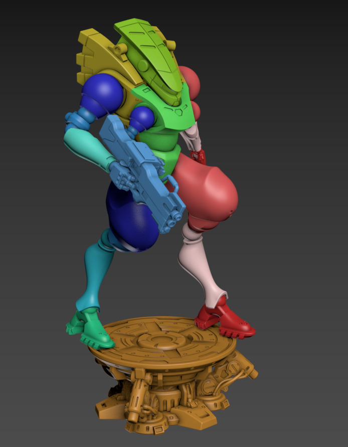 Robot Suit Type 303 Poseable Set 100mm 3D print model_12