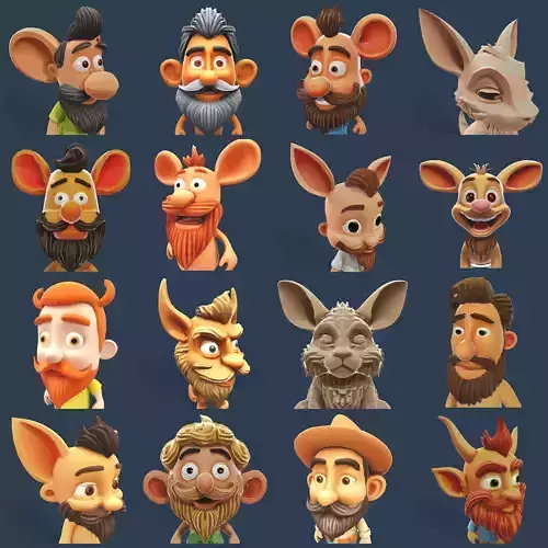 Whimsical Woodland Creatures - Premium 3D Character Collection 3D print model