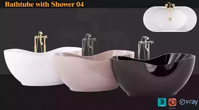 Bathtube with Shower 04