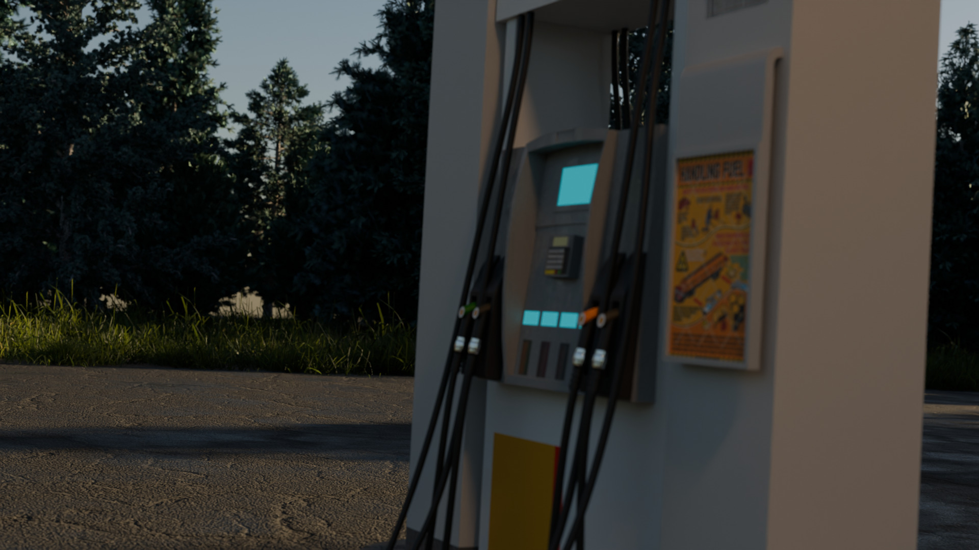 Gas station 3D model_3