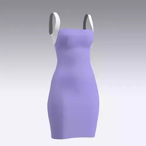 dress lilac white strap color modern