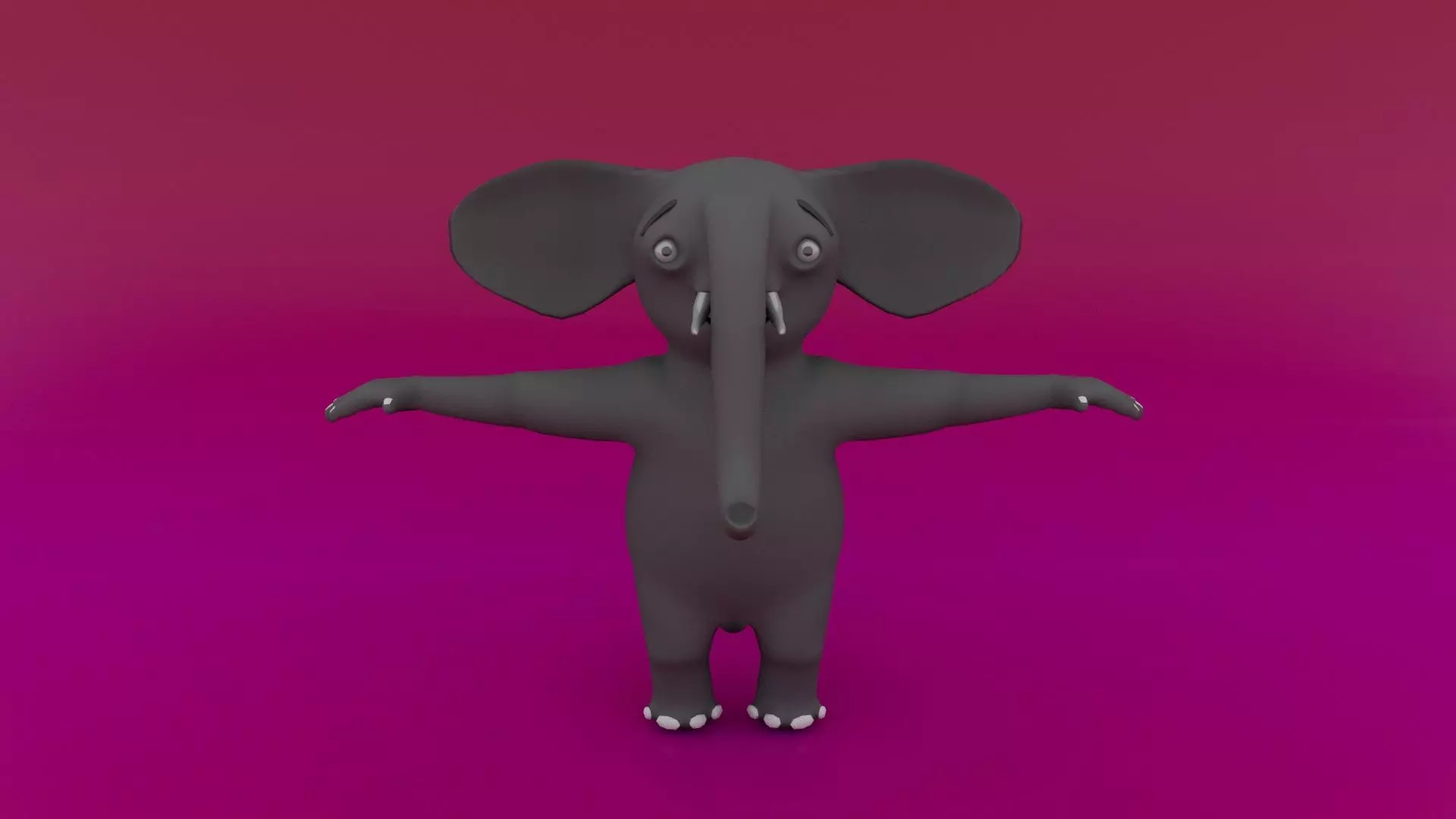 Anthropomorphic Elephant 3D Model Low-poly 3D model_0