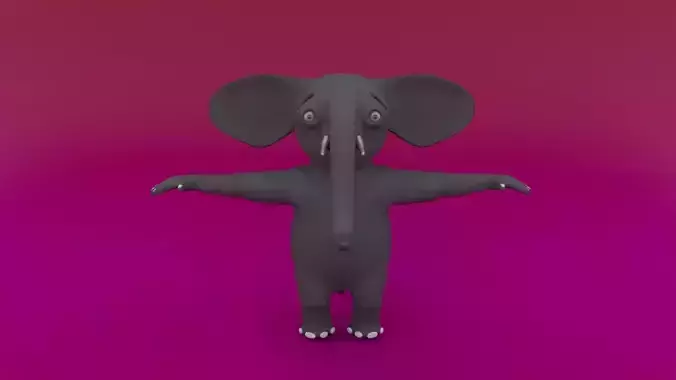 Anthropomorphic Elephant 3D Model