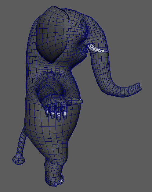 Anthropomorphic Elephant 3D Model Low-poly 3D model_5