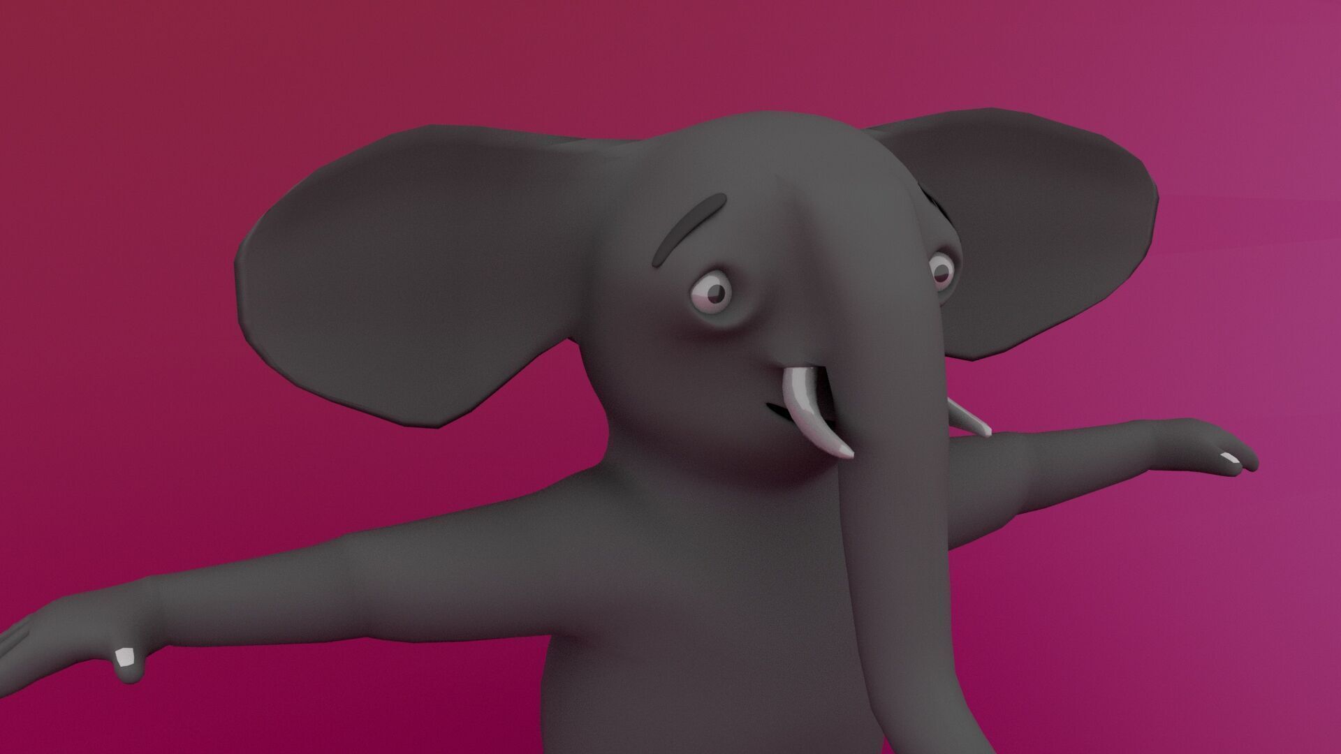 Anthropomorphic Elephant 3D Model Low-poly 3D model_16