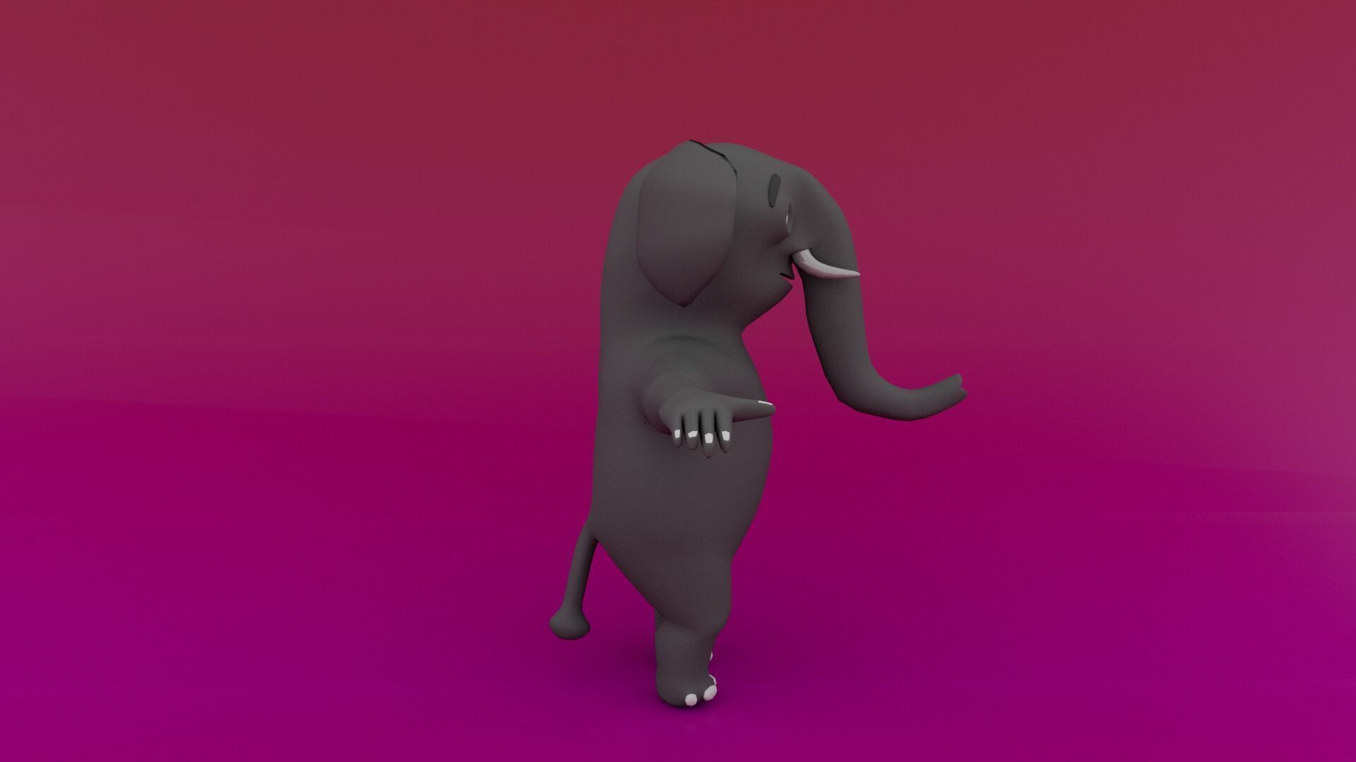 Anthropomorphic Elephant 3D Model Low-poly 3D model_4