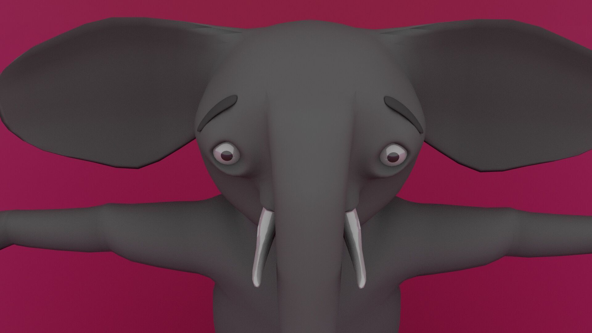 Anthropomorphic Elephant 3D Model Low-poly 3D model_14