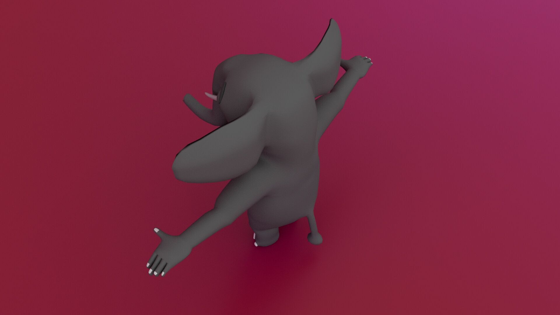 Anthropomorphic Elephant 3D Model Low-poly 3D model_8