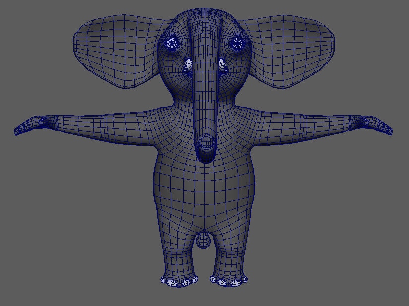 Anthropomorphic Elephant 3D Model Low-poly 3D model_3