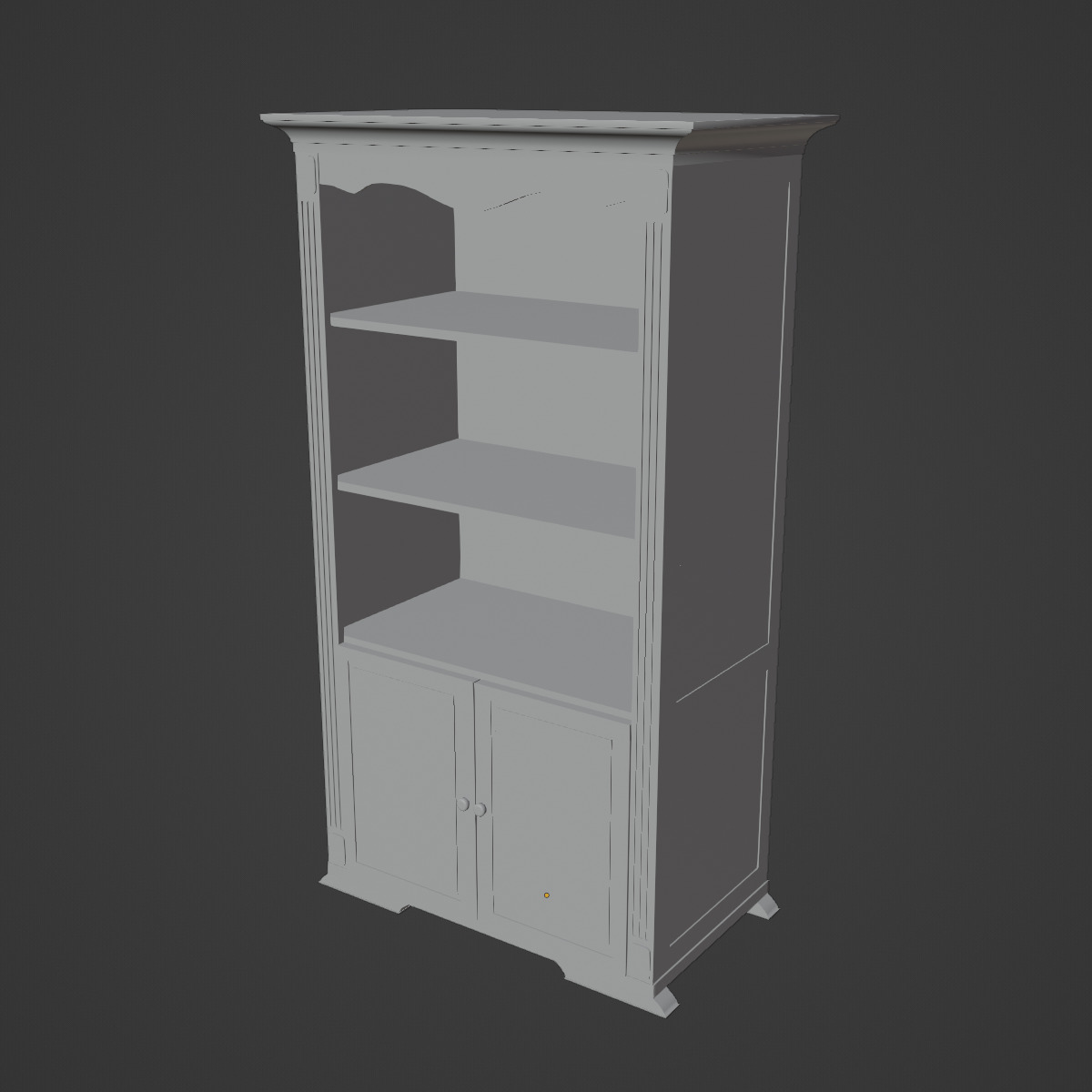 Antique Cupboard 03 Low-poly 3D model_9