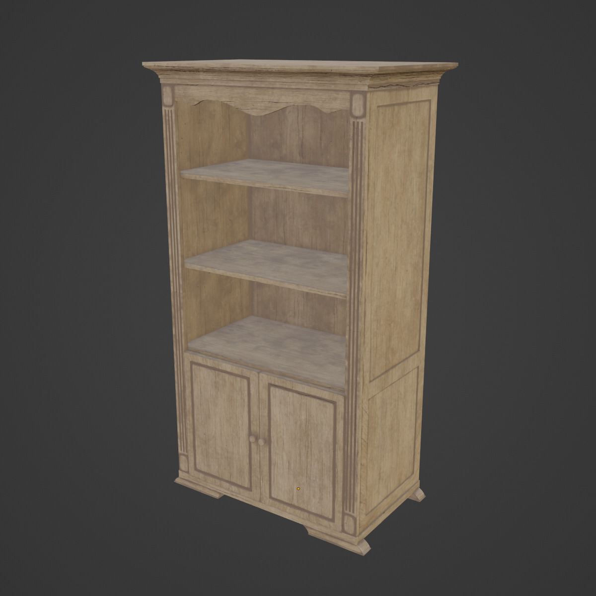 Antique Cupboard 03 Low-poly 3D model_6
