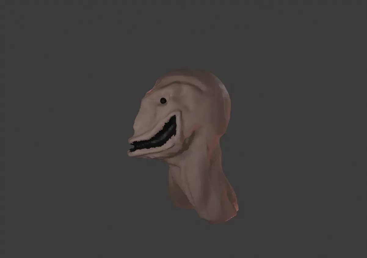 Cursed Monster Head horror creepy Free low-poly 3D model